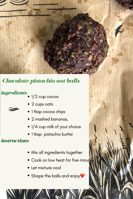 Chocolate oat balls recipe